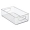 mDesign Plastic Bath Vanity Storage Organizer Bin with Handles